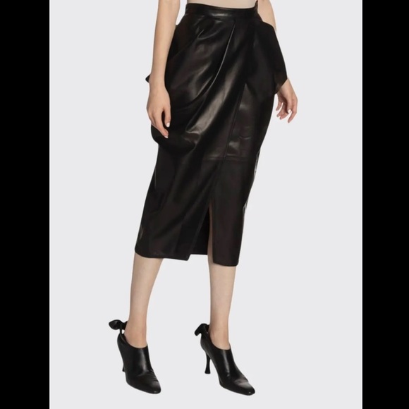 NWT Proenza Schouler Leather High Waist Tulip Skirt-excellent! Reg $2290 - Picture 1 of 11